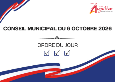 Ordre du jour du Conseil Municipal du 6 octobre 2026